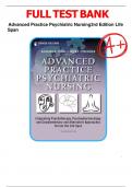 Test Bank for Advanced Practice Psychiatric Nursing 3rd Edition Integrating Psychotherapy, Psychopharmacology, and Complementary and Alternative Approaches Across the Life Span by Kathleen Tusaie, Joyce J. Fitzpatrick all chapters  perfect solution