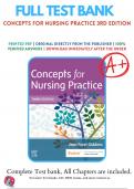 Test Bank For Concepts for Nursing Practice 3rd Edition Giddens | 9780323581936 | All Chapters with Answers and Rationals