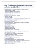 AVA Certification Exam &vert; with complete solution updated 2024