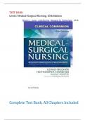Medical-Surgical-Nursing-10th-Edition-Lewis-Test-Bank Complete Test Bank | All Chapters Included| A+ RATED SOLUTION GUIDE
