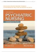 Test Bank For Psychiatric Nursing 7th Edition Contemporary Practice by Mary Ann Boyd perfect solution  WITH RATIONALE