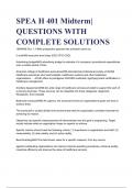 SPEA H 401 Midterm&vert; QUESTIONS WITH COMPLETE SOLUTIONS