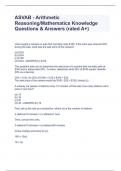 ASVAB - Arithmetic Reasoning&sol;Mathematics Knowledge Questions & Answers &lpar;rated A&plus;&rpar;