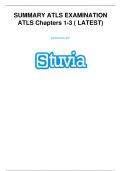 SUMMARY ATLS EXAMINATION ATLS Chapters 1-3 &lpar; LATEST