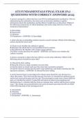 ATI FUNDAMENTALS FINAL EXAM &lpar;F1&rpar; QUESTIONS WITH CORRECT ANSWERS 2023