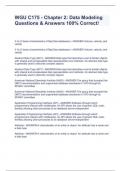 WGU C175 - Chapter 2&colon; Data Modeling Questions & Answers 100&percnt; Correct&excl;