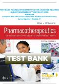TEST BANK PHARMACOTHERAPEUTICS FOR ADVANCED PRACTICE  NURSE PRESCRIBERS 5TH EDITION BY WOO ROBINSON  Complete Set CH1-54 Questions With Verified Correct Answer |  Latest Update | Graded A+