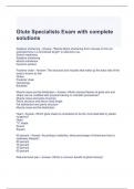 Glute Specialists Exam with complete solutions
