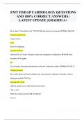 EMT FISDAP CARDIOLOGY QUESTIONS  AND 100% CORRECT ANSWERS |  LATEST UPDATE |GRADED A+