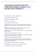 ADVANCED PATHOPHYSIOLOGY- UTMB 5355 EXAM &num;1 &lpar;Chapter 1 & 2&rpar; SOLVED 100&percnt; CORRECT&excl;&excl;
