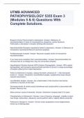 UTMB ADVANCED PATHOPHYSIOLOGY 5355 Exam 3 &lpar;Modules 5 & 6&rpar; Questions With Complete Solutions&period;