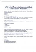 ATLS Initial Traumatic Assessment Quiz and Answers 2023/2024
