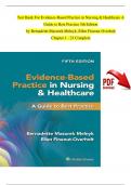 Test Bank For Evidence-Based Practice in Nursing & Healthcare A Guide to Best Practice 5th Edition by Bernadette Mazurek Melnyk, Complete Chapters 1 - 23, Newest Version (100% Verified by Experts)