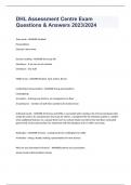 DHL Assessment Centre Exam Questions & Answers 2023&sol;2024