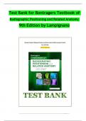 Test Bank for Bontragers Textbook of Radiographic Positioning and Related Anatomy 9th Edition by Lampignano 2024