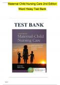 Maternal Child Nursing Care 2nd Edition Ward Hisley Test Bank