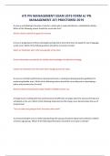 ATI PN MANAGEMENT EXAM 2019 FORM A&sol; PN  MANAGEMENT ATI PROCTORED 2019