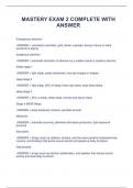 MASTERY EXAM 2 COMPLETE WITH ANSWER