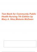 TEST BANK For Community Public Health Nursing 7th Edition by Mary A. Nies, Melanie McEwen | Complete Guide 2024
