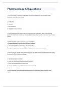 Pharmacology ATI questions & answers 2023&sol;2024  100&percnt; correct
