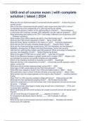 UAS end of course exam &vert; with complete solution &vert; latest &vert; 2024