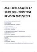 Updated ACCT 3021 Chapter 17 100% SOLUTION TEST REVISED 2023//2024