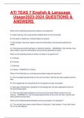 ATI TEAS 7 English & Language Usage 2023-2024 QUESTIONS & ANSWERS 