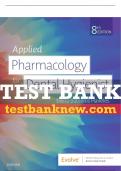 Test Bank For Applied Pharmacology For The Dental Hygienist, 8th - 2020 All Chapters - 9780323595391