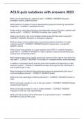 ACLS Updated Questions and Verfied Answers