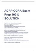 LATEST ACRP CCRA Exam Prep 100% SOLUTION