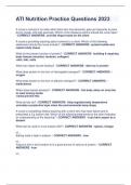 ATI Nutrition Practice Questions 2023