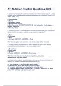 ATI Nutrition Practice Questions 2023