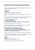 ATI Nutrition Practice Questions2023