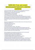 NURS 6531 Final, part one(A+ GRADED)2023/2024 QUESTIONS WITH VERIFIED ANSWERS