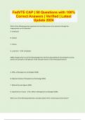 FedVTE CAP &vert; 50 Questions with 100&percnt; Correct Answers &vert; Verified &vert; Latest Update 2024 &vert; 23 Pages