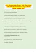 BMC Servicewide Exam &vert; 700&plus; Questions with 100&percnt; Correct Answers &vert; Verified &vert; Latest Update 2024 &vert; 78 Pages