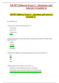 NR 507 Midterm Exam 2 – Questions and Answers (Graded A)
