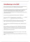 Visits&sol;Meetings in the NISP Questions And Answers Already Graded A&plus;