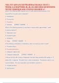 NSG 533 ADVANCED PHARMACOLOGY TEST 1 WEEK 4 &lpar;CHAPTERS 38&comma; 40&comma; 41&rpar;  QUESTIONS WITH VERIFIED SOLUTIONS GRADED A&plus;
