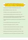 AG ASSOCIATES CERTIFICATION &lpar;Units 1-11&rpar; Standards 1&comma; 3a&comma; 4&comma; 8&comma; and 9 &vert; 115 Questions with 100&percnt; Correct Answers &vert; Verified &vert; Latest Update 2024