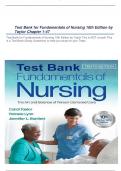 Test Bank for Fundamentals of Nursing 10th Edition by Taylor Chapter 1-47 | Complete Guide Newest Version 2023/24