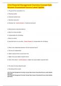 C214 Financial Management Overview Concept Quiz Answers Guaranteed Success Latest Update 