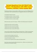 Sample Questions from All CSLB Trade Exams &vert; 110 Questions with 100&percnt; Correct Answers &vert; Verified &vert; Latest Update 2024 &vert; 30 Pages