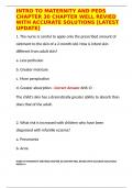 INTRO TO MATERNITY AND PEDS CHAPTER 30 CHAPTER WELL REVIED WITH ACCURATE SOLUTIONS &lbrack;LATEST UPDATE&rsqb;