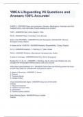 YMCA Lifeguarding V6 Questions and Answers 100&percnt; Accurate&excl;