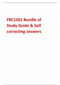 Frc1501 two in one budle, Study Guide&Self correcting answers