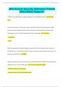 JKO Annual Security Refresher Pretest &lpar;2023&sol;2024&rpar; Rated A&plus;