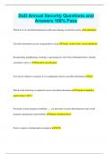 DoD Annual Security Questions and Answers 100&percnt; Pass