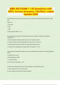 EMS 202 EXAM 1 &vert; 55 Questions with 100&percnt; Correct Answers &vert; Verified &vert; Latest Update 2024