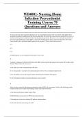 WB4081- Nursing Home  Infection Preventionist Training Course 75  Questions and Answers 